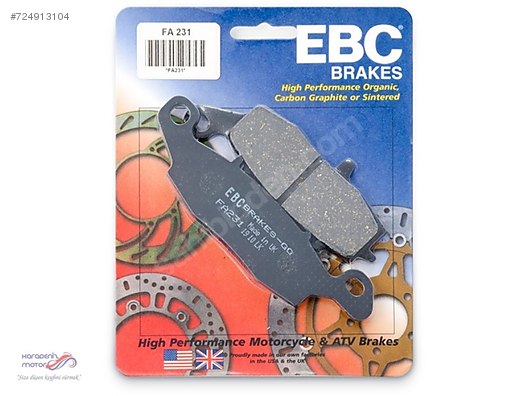 Kawasaki VN 800 Drifter arka fren balatası EBC FA231 organik bal