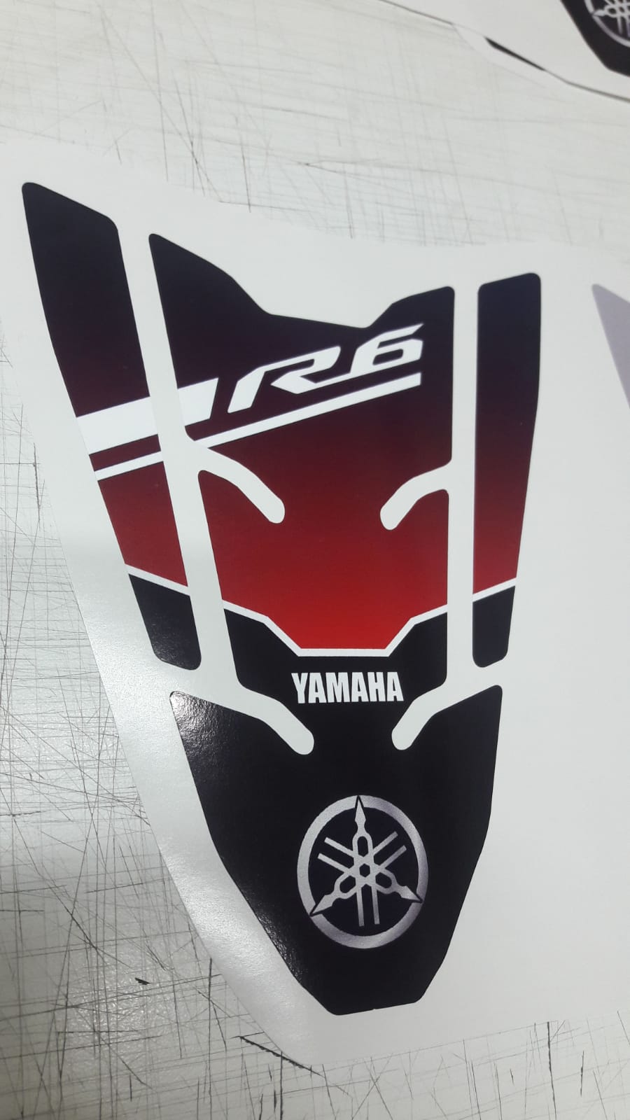 Yamaha Yzf R6 Race Blue Özel Tank Pad