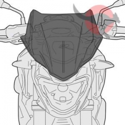 BMW G310R (17>19) Ön Cam Siperlik Givi A5125