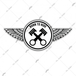 Mr.Sticker RFHLM40-12555 Born To Ride Sticker