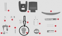 GIVI Z315 ÇANTA TABLA DÜĞMESİ E300-E30-E280-E33