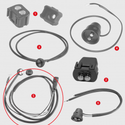 GIVI Z2111R ÇANTA KONNEKTÖR VE KABLOSU TABLA İÇİN (3 KUTUPLU)