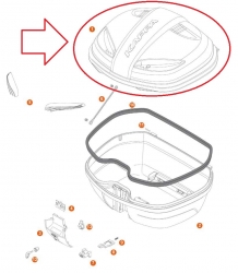 KAPPA ZK47CNM ÇANTA ÜST KAPAK SİYAH K47