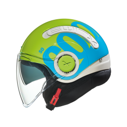 NEXX SX.10 COOLJAM NEON YEŞİL-MAVİ KASK