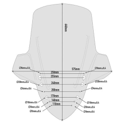 Yamaha  X-MAX 125 (18>19) / X-Max 300 (17 > 19) / X-MAX 400 (18>19) Ön Cam Siperlik Givi D2138S