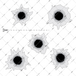 Mr.Sticker MSL10 Gerçekçi Kurşun Delikleri Sticker