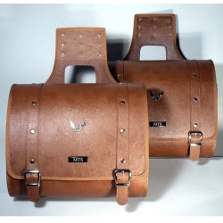 MTS Deri Heybe Yan Çanta İkili (Kahverengi)