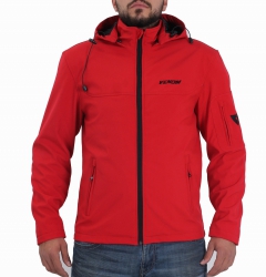 Venom Jaws Kapşonlu/Korumalı Softshell Mont (Kırmızı)