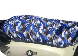 Loco Active Scooter Sele Örtüsü / Yağmurluğu (Mavi Desenli)