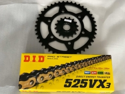 Mt-07 Did En Son Seri tam uyumlu 525 vx3 gold Black