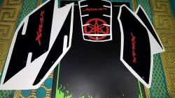 Yamaha Xmax 125-250-300 Özel Tank Pad Seti Red Black 2017-18