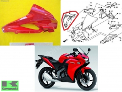 11-17 CBR 125 KAFA GRENAJI CBR 125 KAFA GRANAJI SAĞ TARAF ORIJINAL  KIRMIZI RENK 