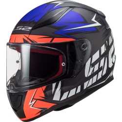 Ls2 Rapid Cromo Kapalı Kask (Mat Turuncu-Mavi)