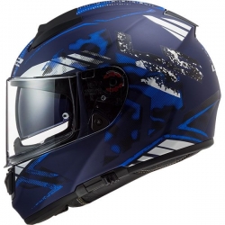 LS2 Vector Stencil Kapalı Kask (Mat Mavi)