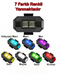 Micro Çakar Mini Kablosuz Led Lamba (7 Farklı Renkli) (USB Şarjlı)Tex