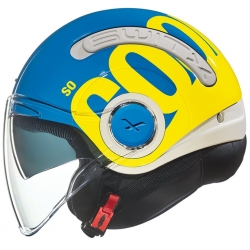 Nexx SX.10 Cooljam Güneş Vizörlü Açık Kask (Mavi-Sarı)