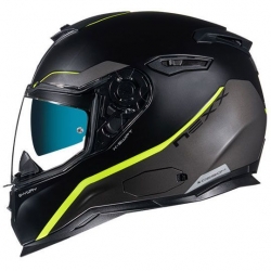 Nexx SX.100 Skyway Güneş Vizörlü Kapalı Kask (Mat Siyah-Neon 