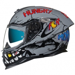 Nexx SX.100R Hungry Miles Kapalı Kask (Nardo Gri)