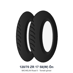 120/70 ZR 17	58(W)	Ön Lastik - MICHELIN Road 5