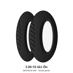 3.00-10	42J	Ön Lastik - MICHELIN S83