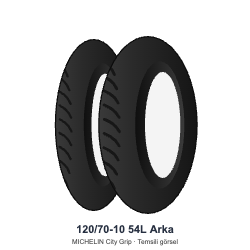 120/70-10	54L	Arka Lastik - MICHELIN City Grip