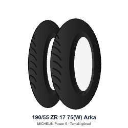 190/55 ZR 17 75(W) Arka Lastik - MICHELIN Power 5