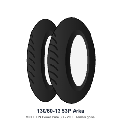 130/60-13	53P	 Arka Lastik - MICHELIN Power Pure SC - 2CT