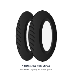 110/80-14	59S	Arka Lastik - MICHELIN City Grip 2