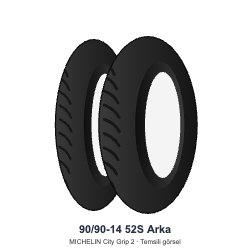 90/90-14	52S	 Arka Lastik - MICHELIN City Grip 2