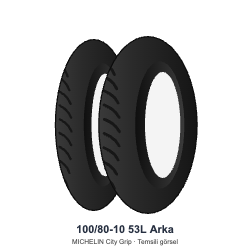 100/80-10	53L	 Arka Lastik - MICHELIN City Grip