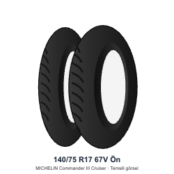 140/75 R17	67V	Ön Lastik - MICHELIN Commander III Cruiser