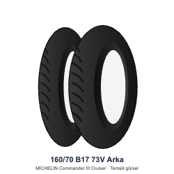 160/70 B17 73V Arka Lastik - MICHELIN Commander III Cruiser