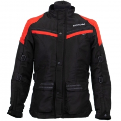 Venom Touring Pro Kışlık Motosiklet Montu (Kırmızı-Siyah)