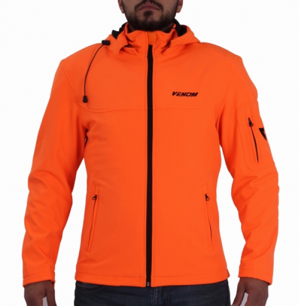 Venom Jaws Kapşonlu/Korumalı Softshell Mont (Turuncu)