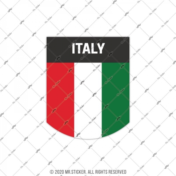 Mr.Sticker RFHLM177 Reflektif Italy Yazılı Etiket