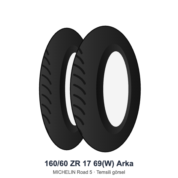 160/60 ZR 17	69(W)	Arka Lastik - MICHELIN Road 5
