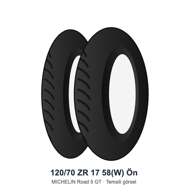 120/70 ZR 17	58(W)	Ön Lastik - MICHELIN Road 5 GT