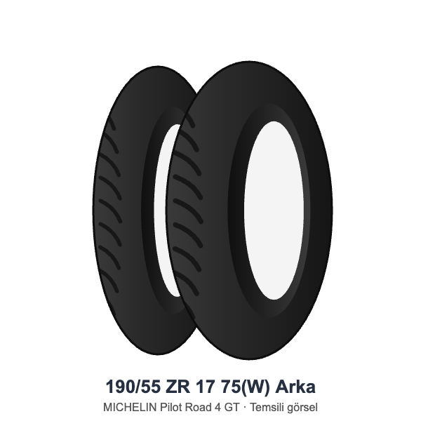 190/55 ZR 17	75(W)	ArkaLastik - MICHELIN Pilot Road 4 GT