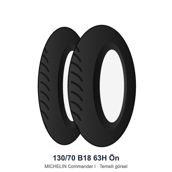 130/70 B18	63H	Ön Lastik - MICHELIN Commander I