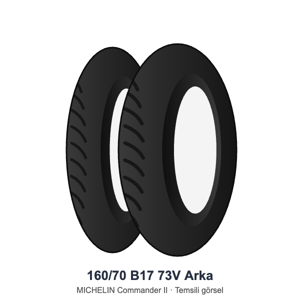 160/70 B17	73V	Arka Lastik - MICHELIN Commander II