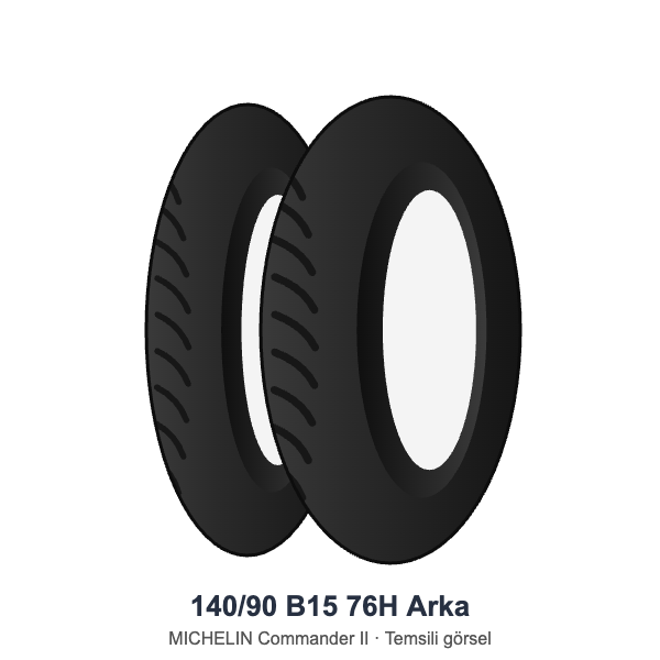 140/90 B15	76H	Arka Lastik - MICHELIN Commander II