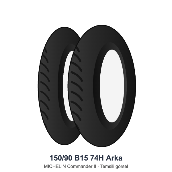 150/90 B15	74H	Arka Lastik - MICHELIN Commander II