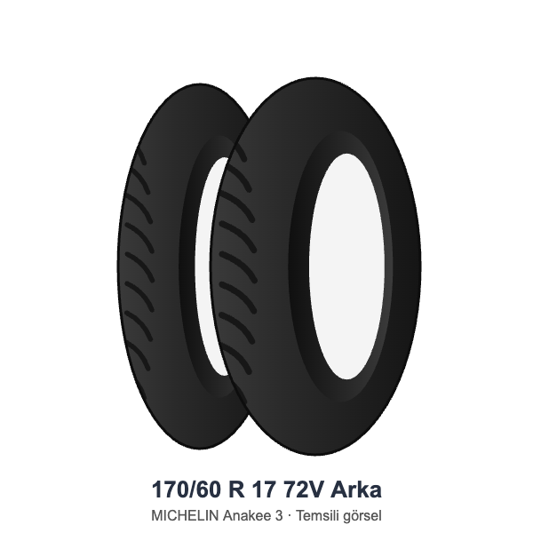 170/60 R 17	72V	Arka Lastik - MICHELIN Anakee 3