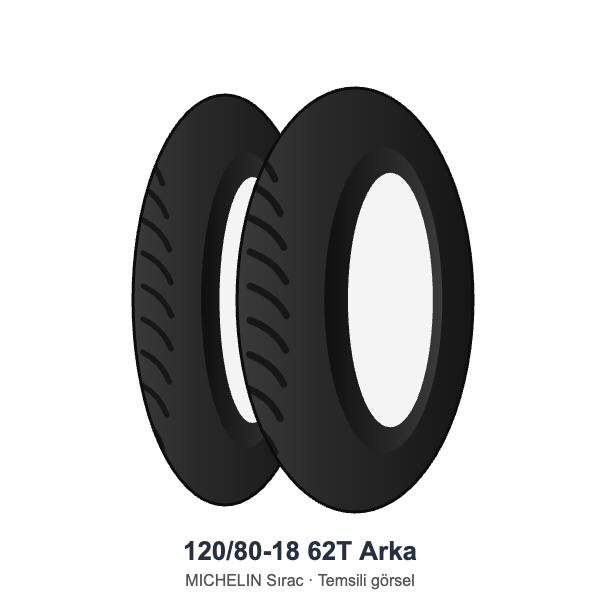 120/80-18	62T	Arka Lastik - MICHELIN Sırac
