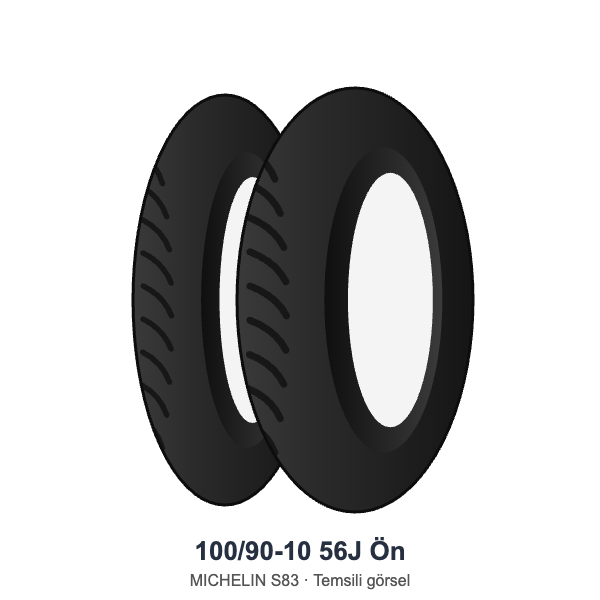 100/90-10	56J	Ön  Lastik - MICHELIN S83