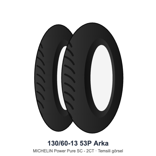 130/60-13	53P Arka Lastik - MICHELIN Power Pure SC - 2CT