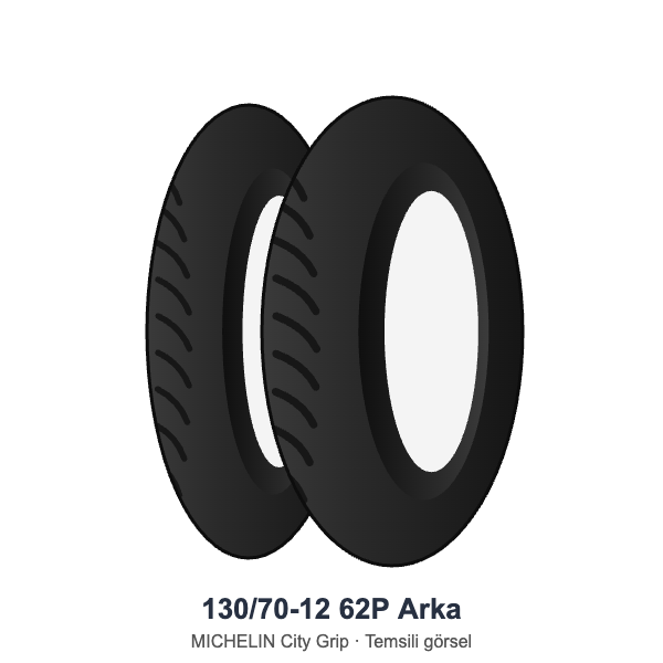 130/70-12	62P	Arka Lastik - MICHELIN City Grip