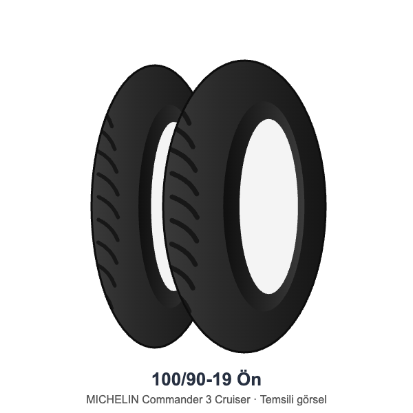 Michelin 100/90-19 Commander 3 Cruiser Ön Lastik