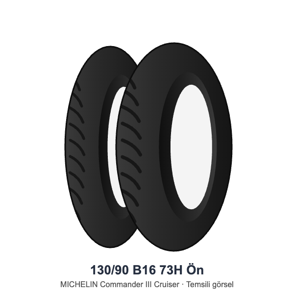 130/90 B16	73H	Ön Lastik - MICHELIN Commander III Cruiser