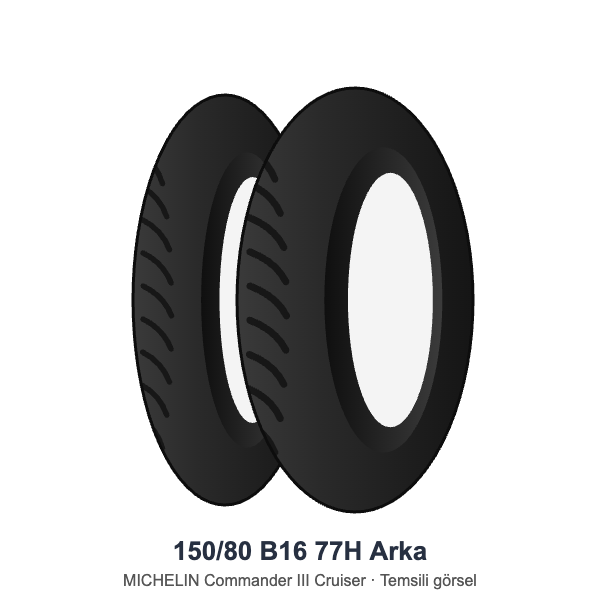 150/80 B16	77H	Arka Lastik - MICHELIN Commander III Cruiser